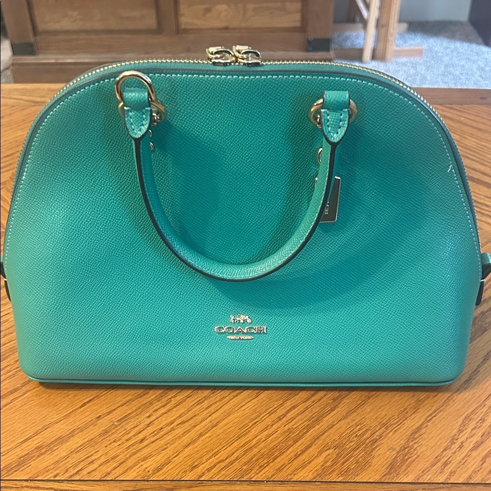 Coach Turquoise Leather Satchel